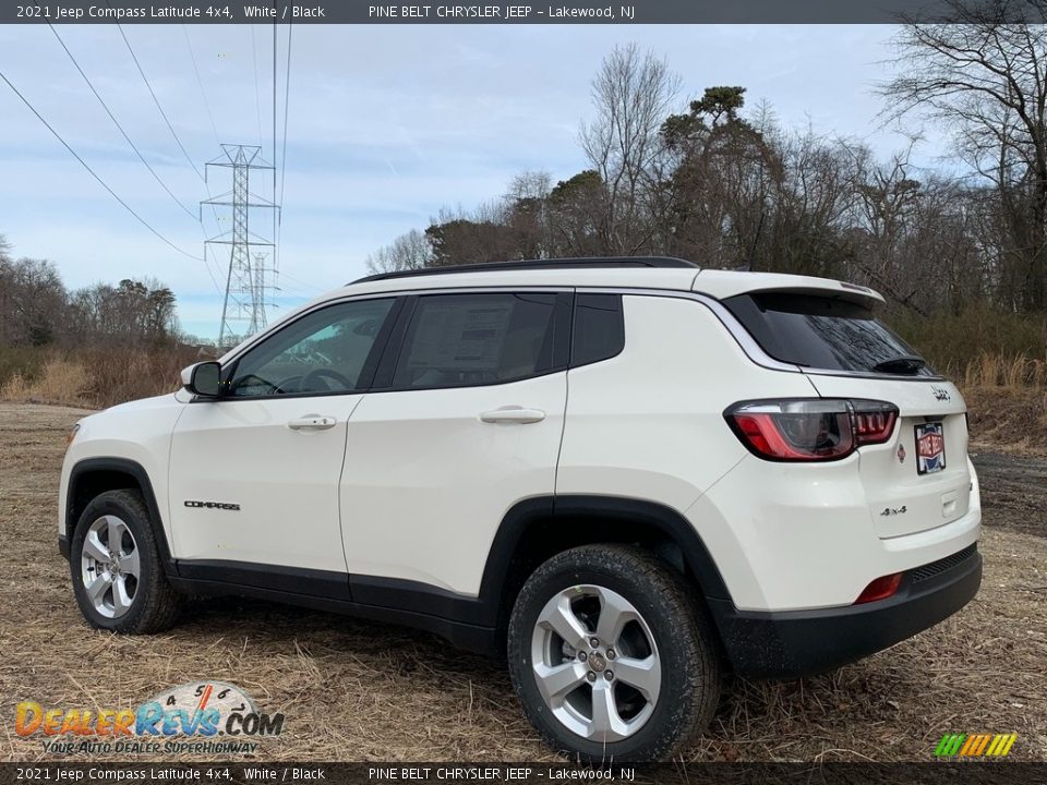 2021 Jeep Compass Latitude 4x4 White / Black Photo #6