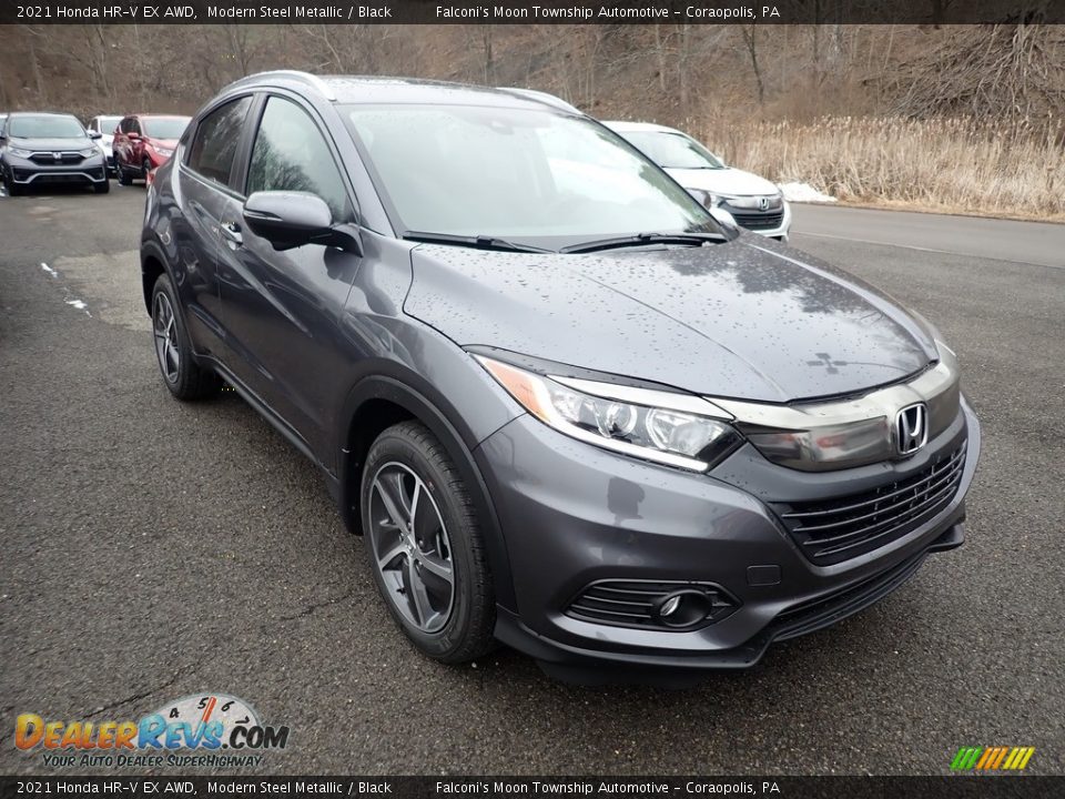 2021 Honda HR-V EX AWD Modern Steel Metallic / Black Photo #5