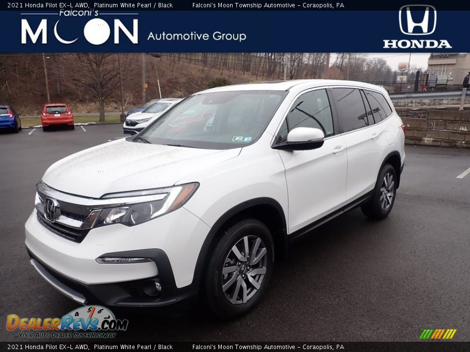 2021 Honda Pilot EX-L AWD Platinum White Pearl / Black Photo #1