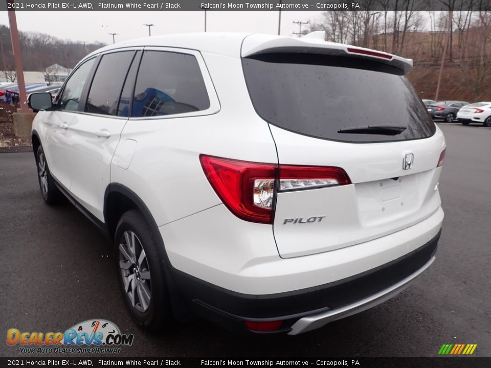 2021 Honda Pilot EX-L AWD Platinum White Pearl / Black Photo #4