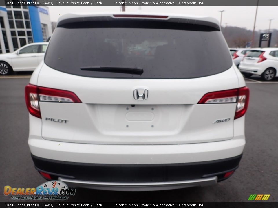 2021 Honda Pilot EX-L AWD Platinum White Pearl / Black Photo #5