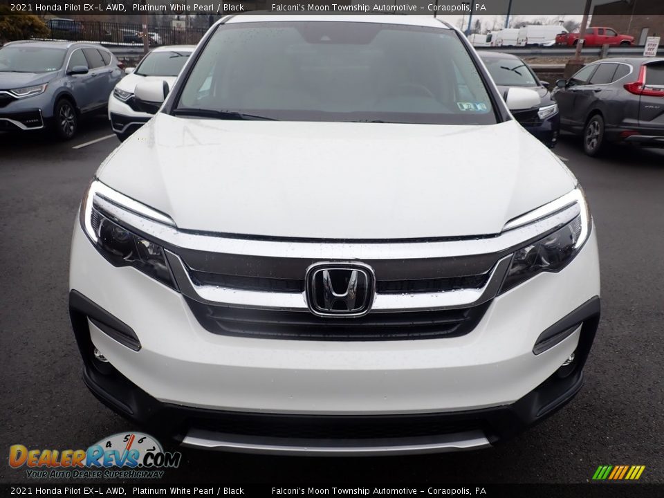 2021 Honda Pilot EX-L AWD Platinum White Pearl / Black Photo #8