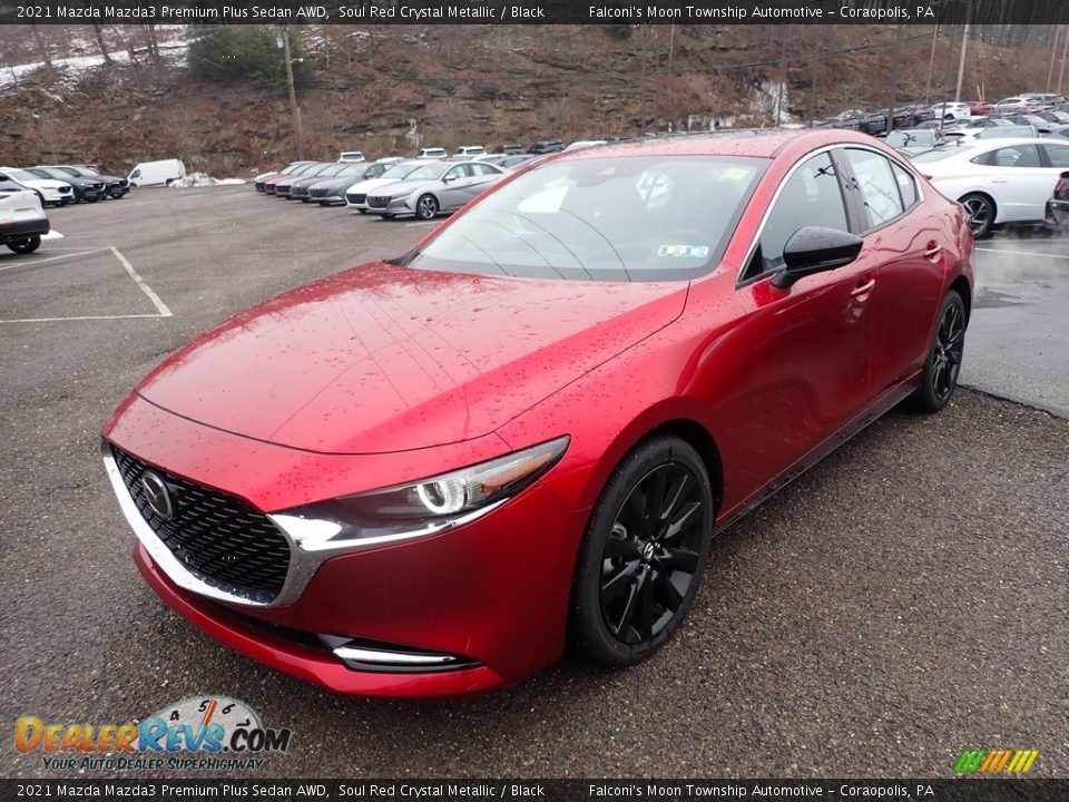 2021 Mazda Mazda3 Premium Plus Sedan AWD Soul Red Crystal Metallic / Black Photo #5