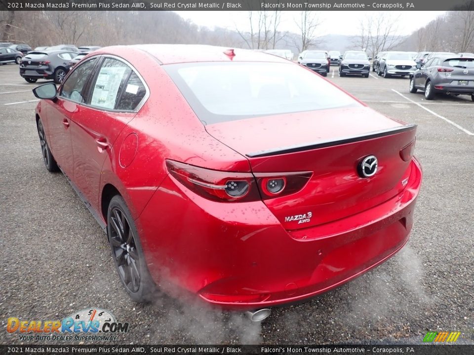 2021 Mazda Mazda3 Premium Plus Sedan AWD Soul Red Crystal Metallic / Black Photo #6