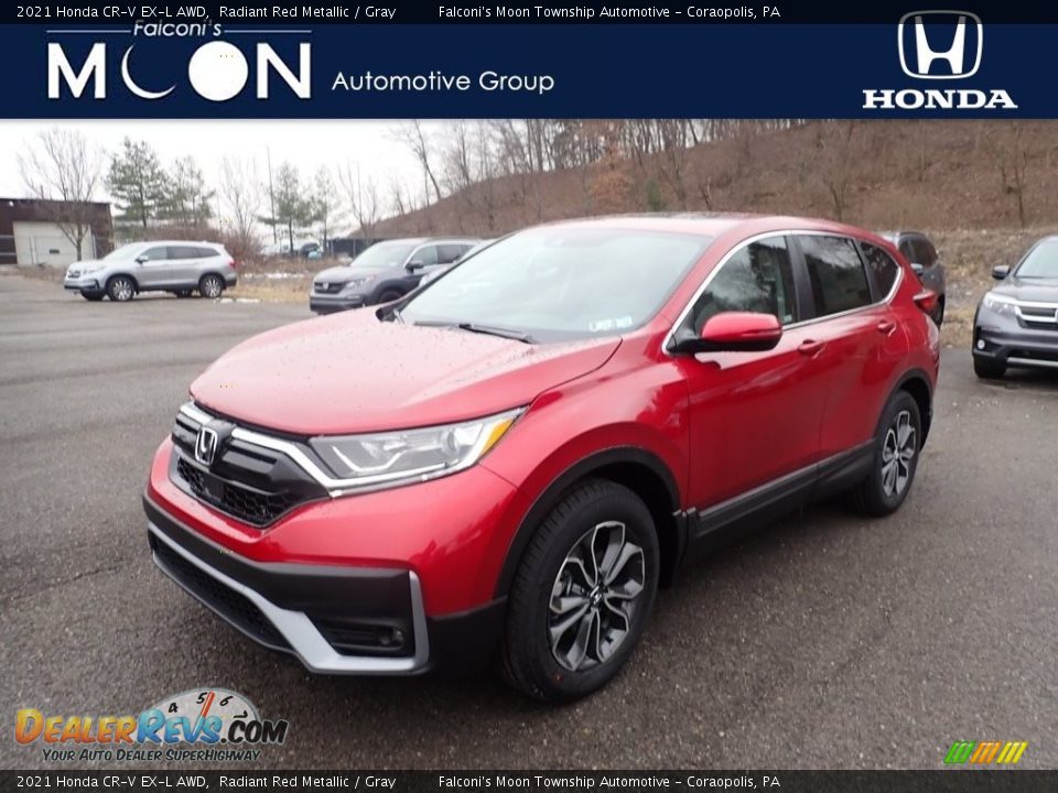 2021 Honda CR-V EX-L AWD Radiant Red Metallic / Gray Photo #1