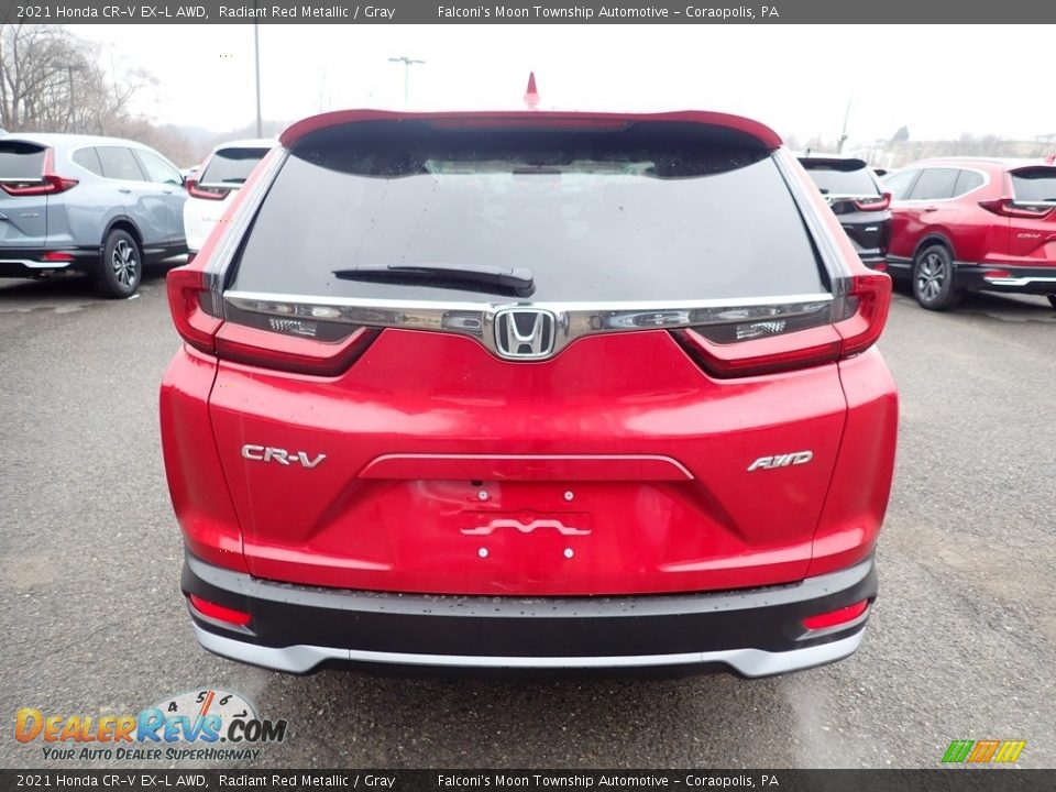 2021 Honda CR-V EX-L AWD Radiant Red Metallic / Gray Photo #4