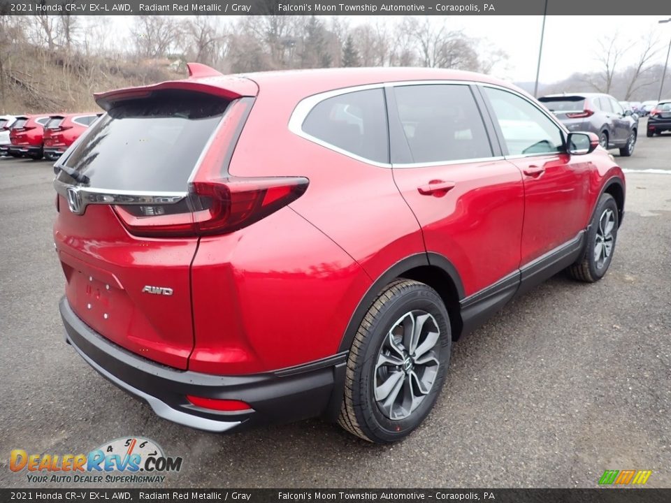 2021 Honda CR-V EX-L AWD Radiant Red Metallic / Gray Photo #5