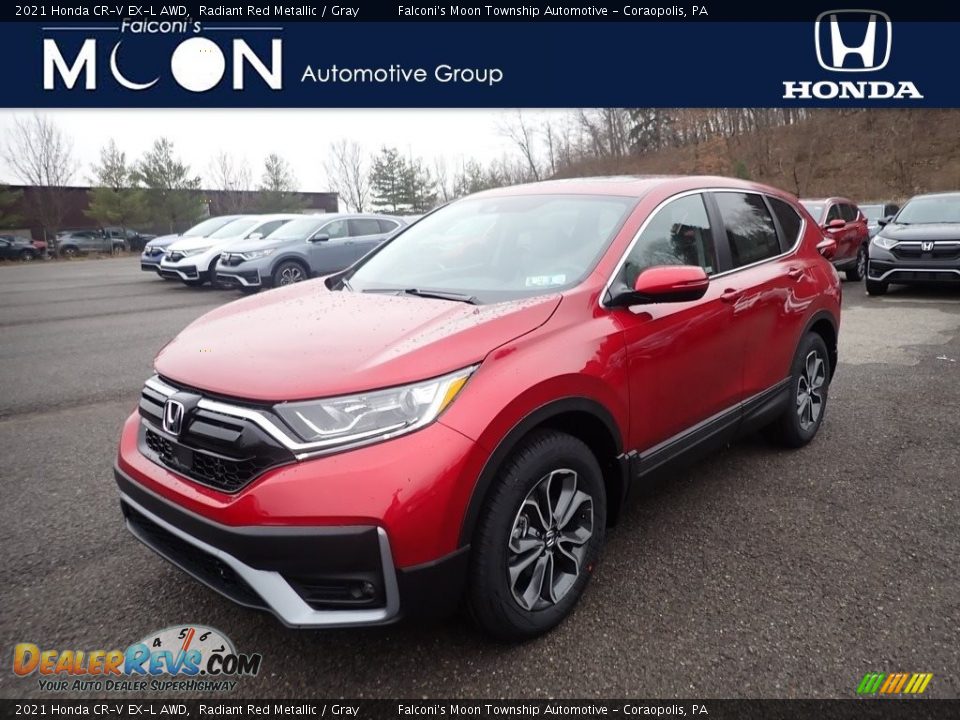 2021 Honda CR-V EX-L AWD Radiant Red Metallic / Gray Photo #1