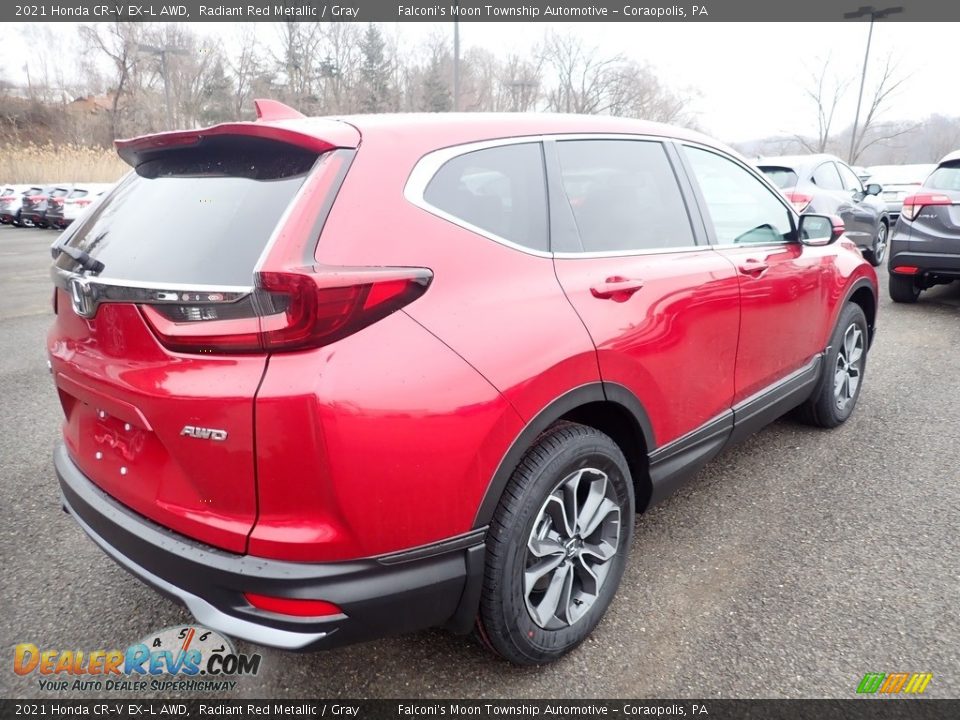 2021 Honda CR-V EX-L AWD Radiant Red Metallic / Gray Photo #5