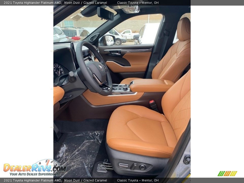 Front Seat of 2021 Toyota Highlander Platinum AWD Photo #2