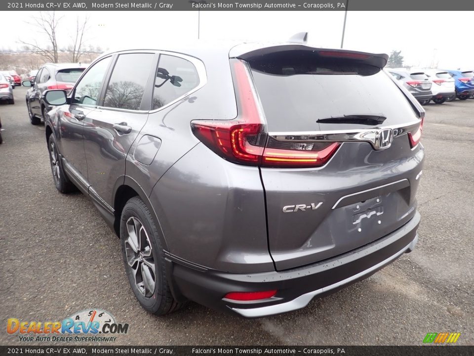 2021 Honda CR-V EX AWD Modern Steel Metallic / Gray Photo #3