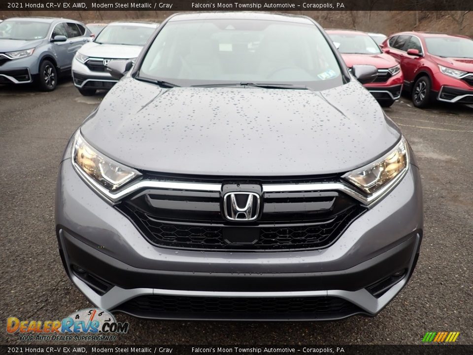 2021 Honda CR-V EX AWD Modern Steel Metallic / Gray Photo #7