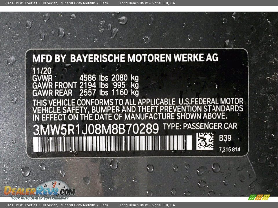 2021 BMW 3 Series 330i Sedan Mineral Gray Metallic / Black Photo #18