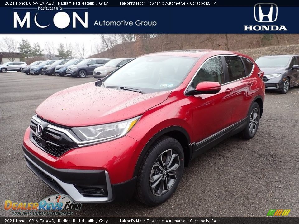 2021 Honda CR-V EX AWD Radiant Red Metallic / Gray Photo #1