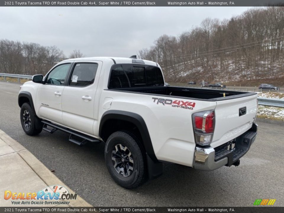 2021 Toyota Tacoma TRD Off Road Double Cab 4x4 Super White / TRD Cement/Black Photo #2