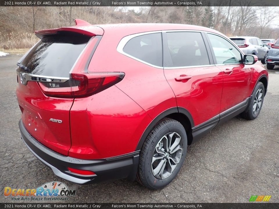 2021 Honda CR-V EX AWD Radiant Red Metallic / Gray Photo #5