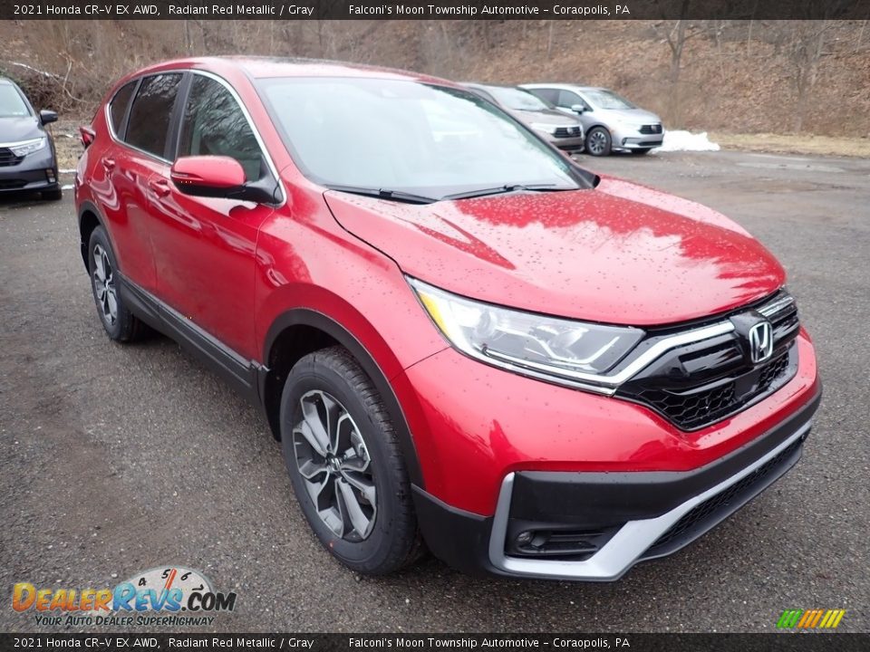 2021 Honda CR-V EX AWD Radiant Red Metallic / Gray Photo #6