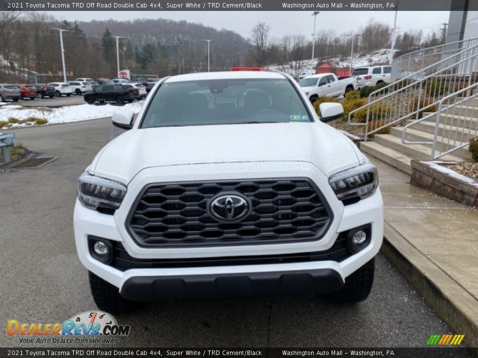 2021 Toyota Tacoma TRD Off Road Double Cab 4x4 Super White / TRD Cement/Black Photo #10