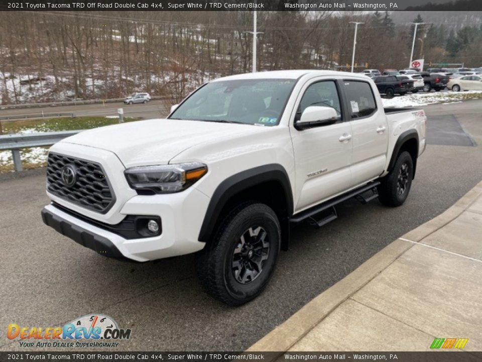 2021 Toyota Tacoma TRD Off Road Double Cab 4x4 Super White / TRD Cement/Black Photo #11