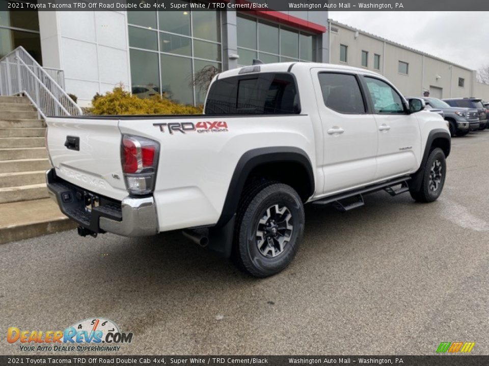 2021 Toyota Tacoma TRD Off Road Double Cab 4x4 Super White / TRD Cement/Black Photo #12