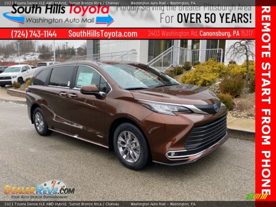 2021 Toyota Sienna XLE AWD Hybrid Sunset Bronze Mica / Chateau Photo #1