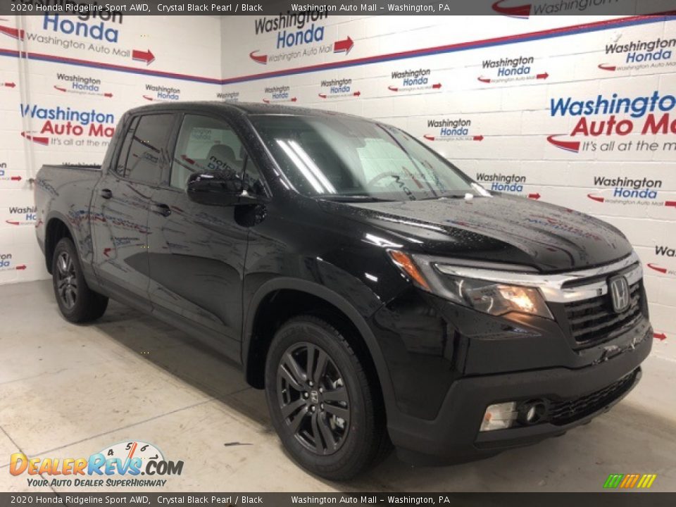 2020 Honda Ridgeline Sport AWD Crystal Black Pearl / Black Photo #2