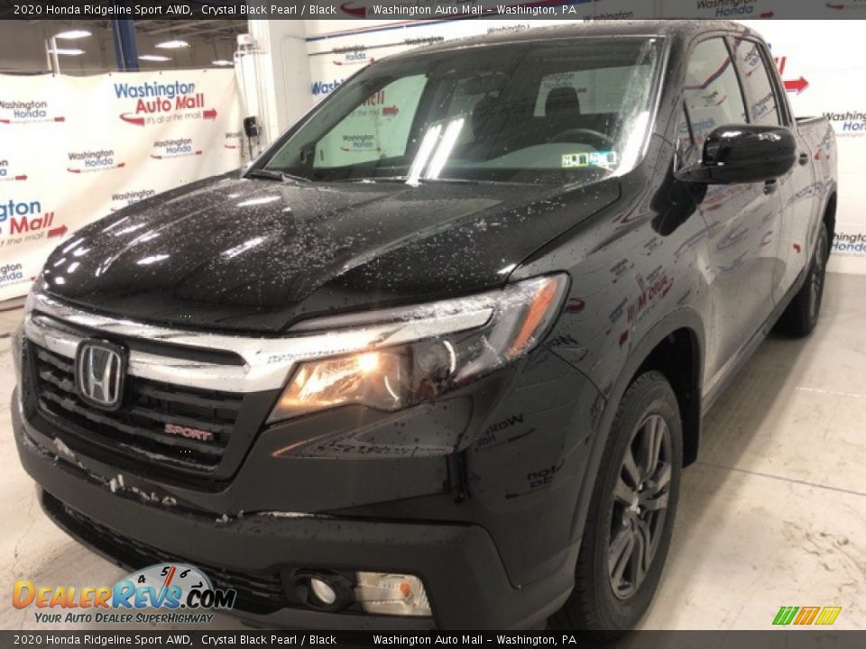 2020 Honda Ridgeline Sport AWD Crystal Black Pearl / Black Photo #3