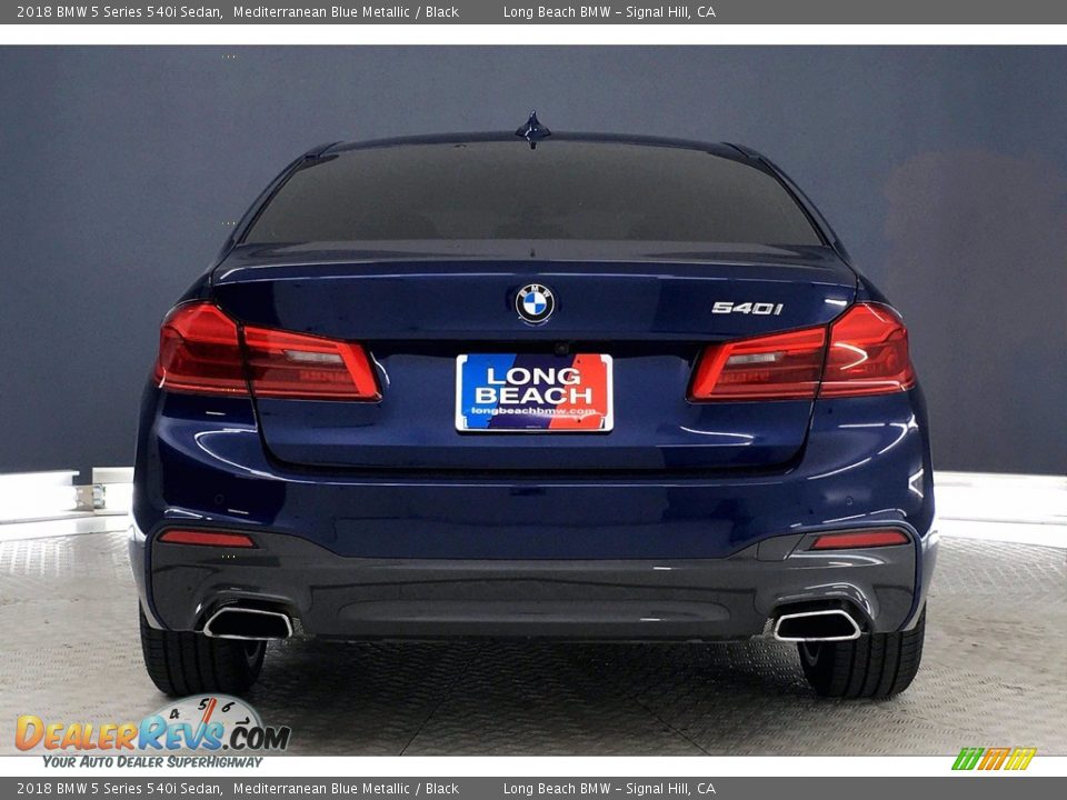 2018 BMW 5 Series 540i Sedan Mediterranean Blue Metallic / Black Photo #3