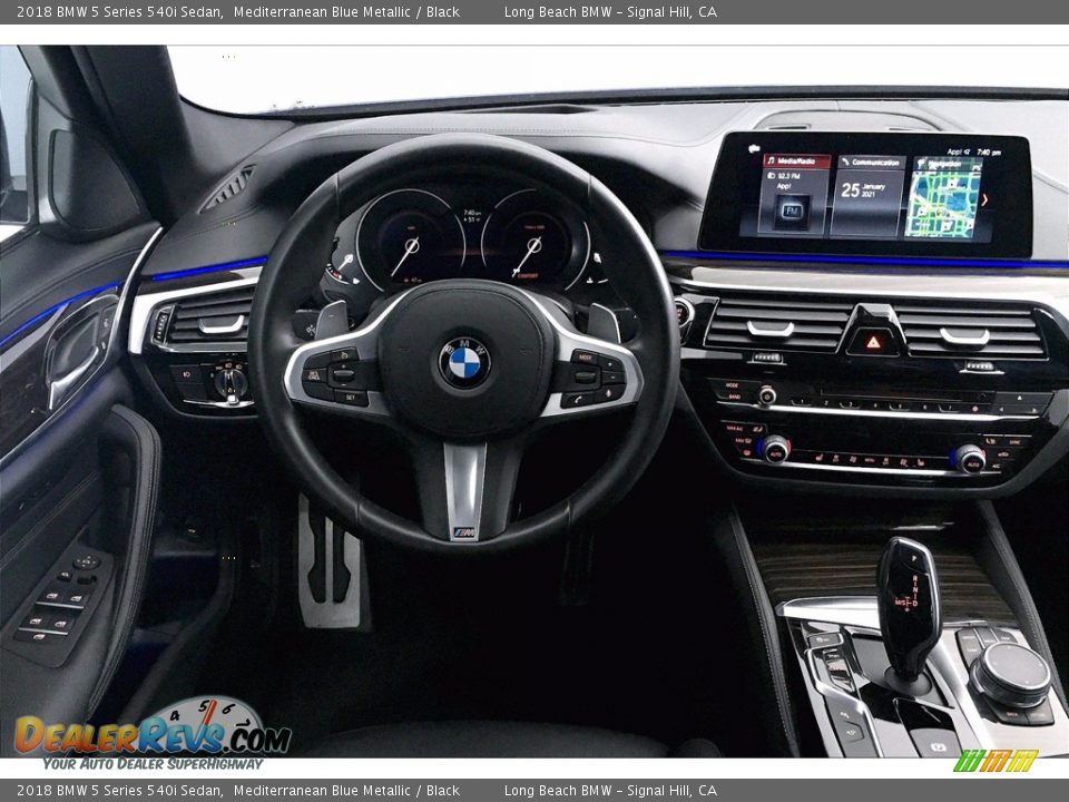 2018 BMW 5 Series 540i Sedan Mediterranean Blue Metallic / Black Photo #4