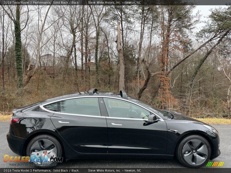 Solid Black 2019 Tesla Model 3 Performance Photo #6