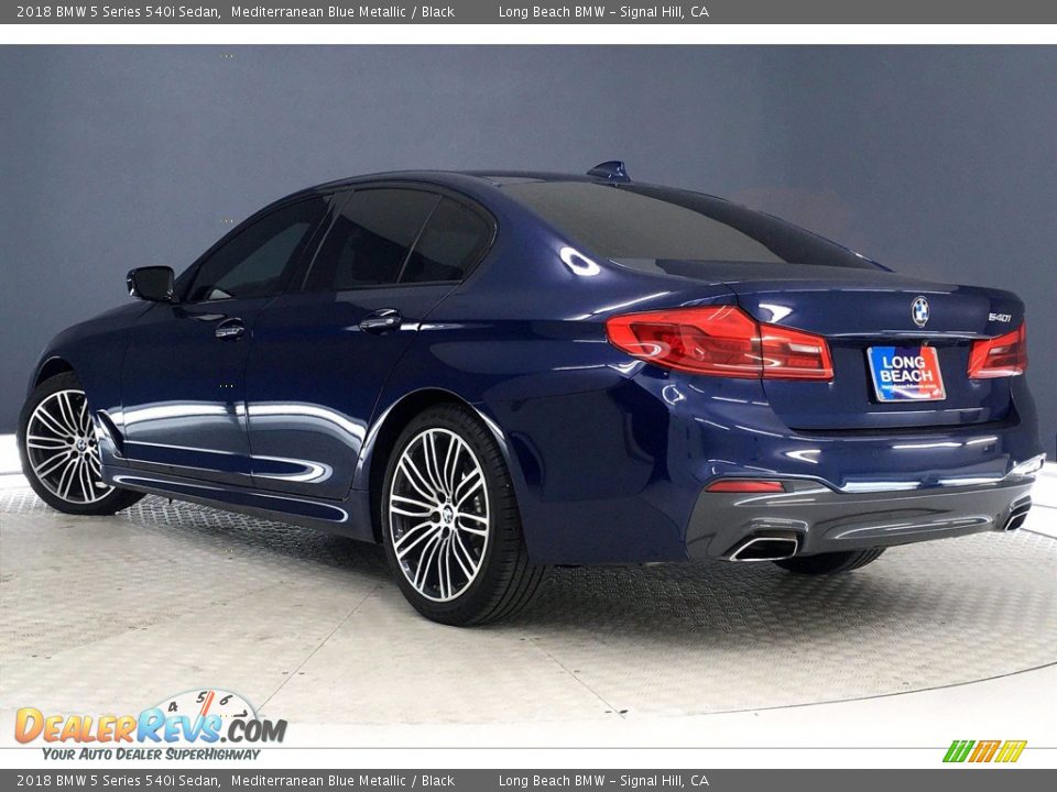 2018 BMW 5 Series 540i Sedan Mediterranean Blue Metallic / Black Photo #10