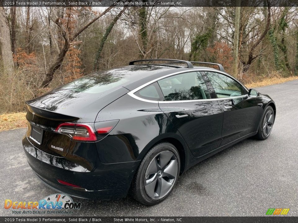 2019 Tesla Model 3 Performance Solid Black / Black Photo #7