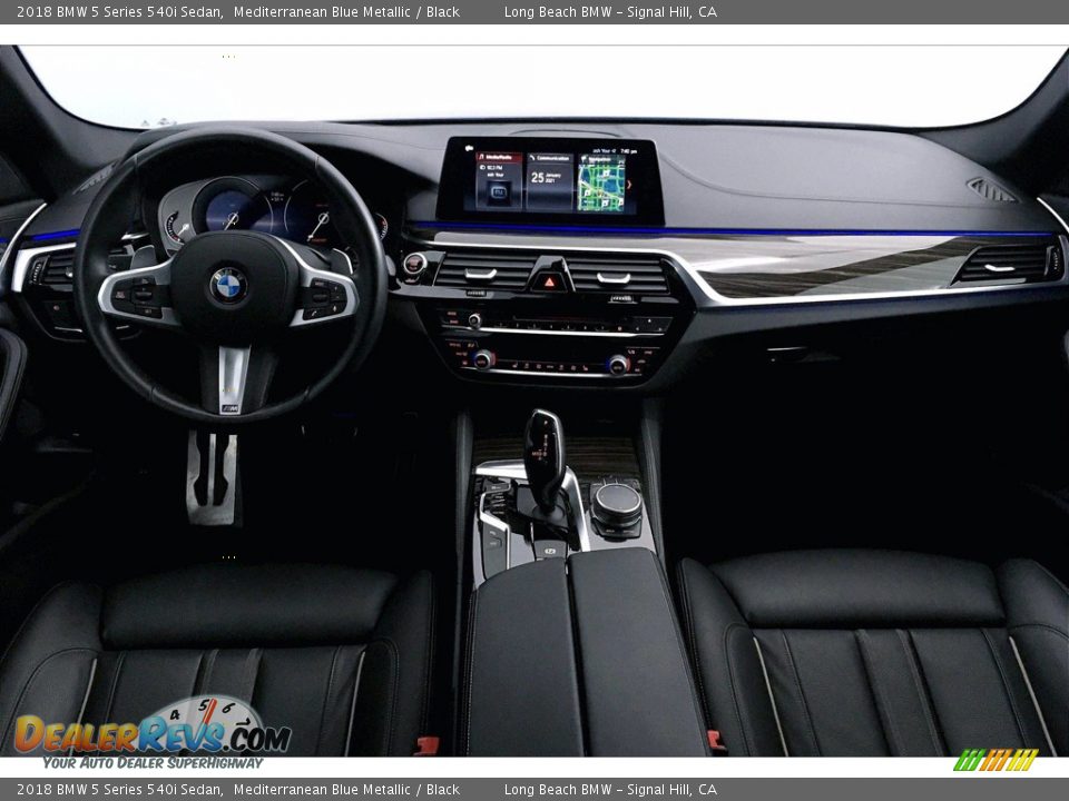 2018 BMW 5 Series 540i Sedan Mediterranean Blue Metallic / Black Photo #15