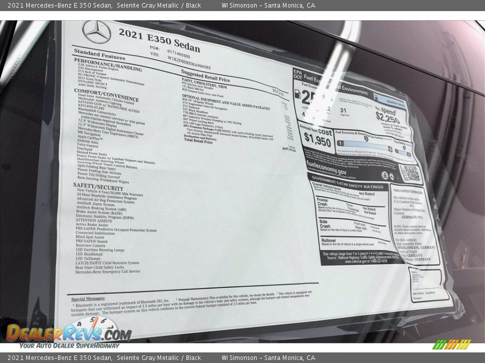 2021 Mercedes-Benz E 350 Sedan Selenite Gray Metallic / Black Photo #11