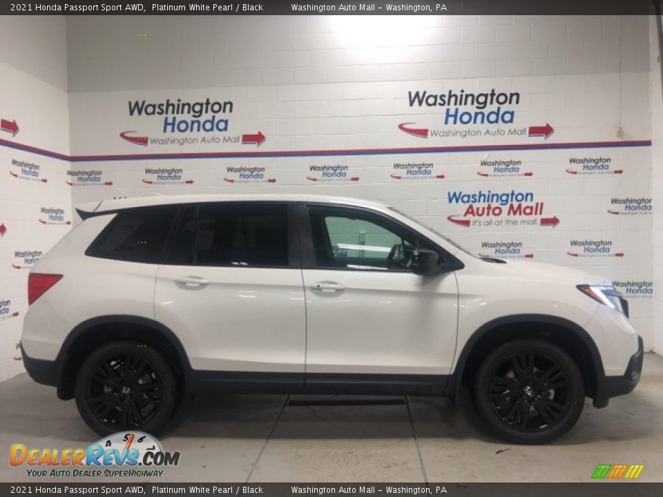 2021 Honda Passport Sport AWD Platinum White Pearl / Black Photo #1