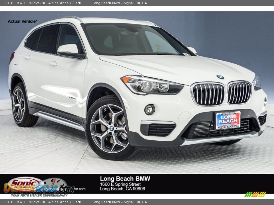 2018 BMW X1 sDrive28i Alpine White / Black Photo #1