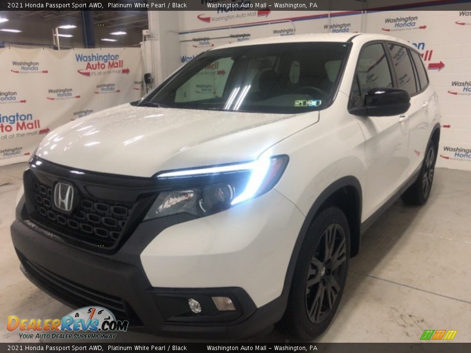 2021 Honda Passport Sport AWD Platinum White Pearl / Black Photo #3