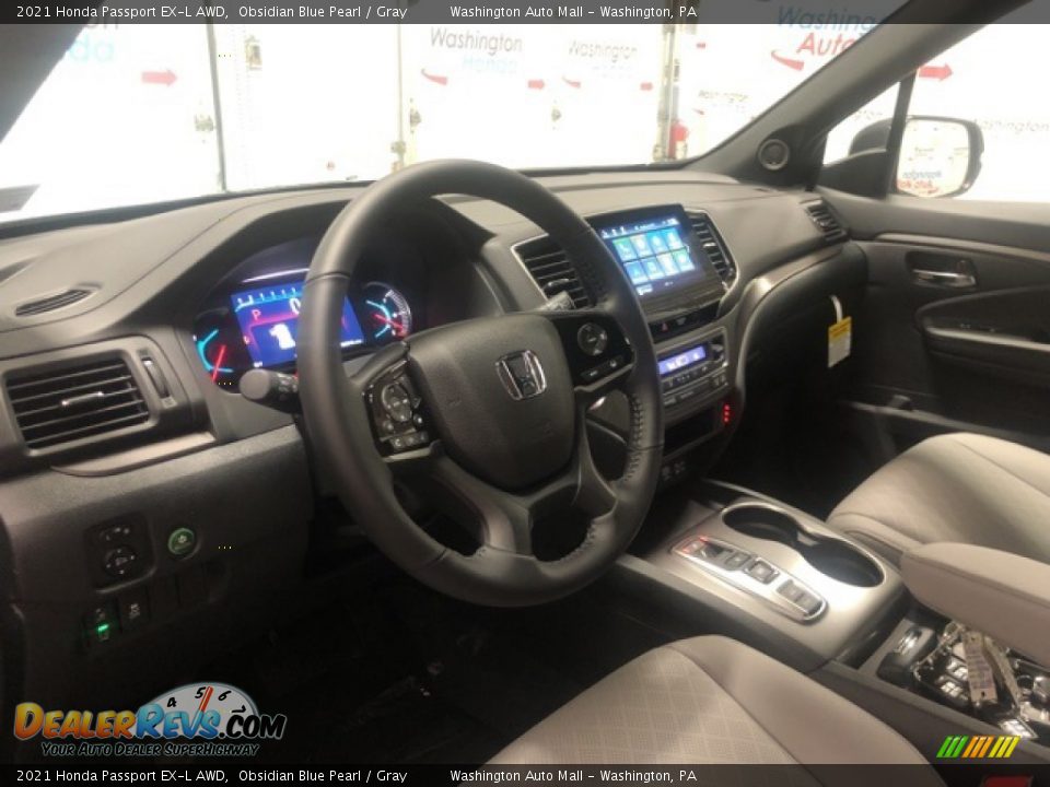 2021 Honda Passport EX-L AWD Obsidian Blue Pearl / Gray Photo #5