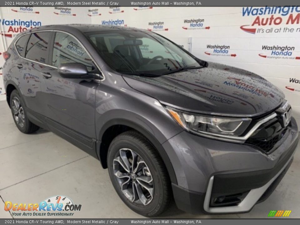 2021 Honda CR-V Touring AWD Modern Steel Metallic / Gray Photo #2