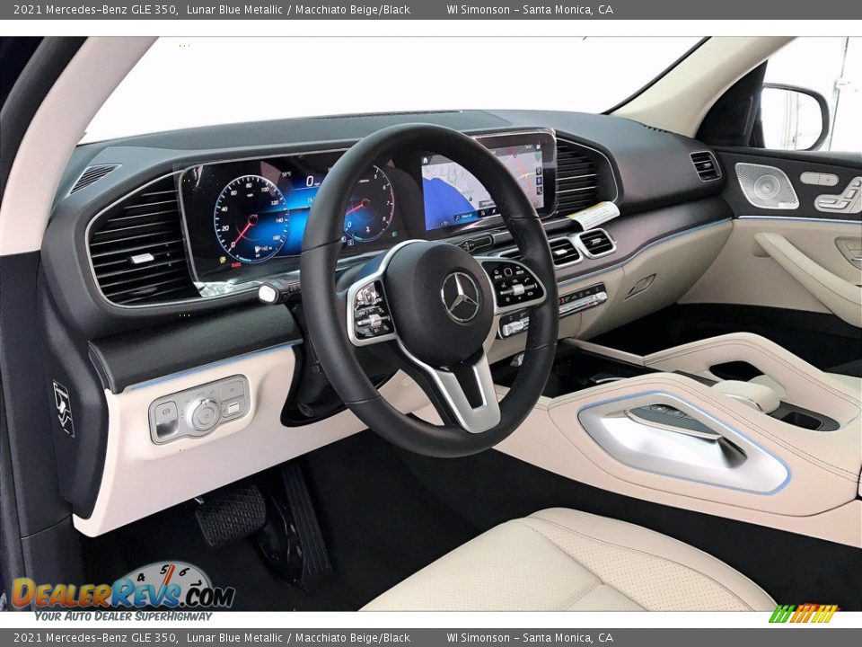 2021 Mercedes-Benz GLE 350 Lunar Blue Metallic / Macchiato Beige/Black Photo #4