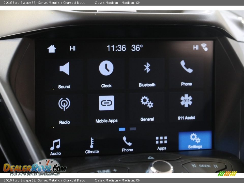 2016 Ford Escape SE Sunset Metallic / Charcoal Black Photo #14