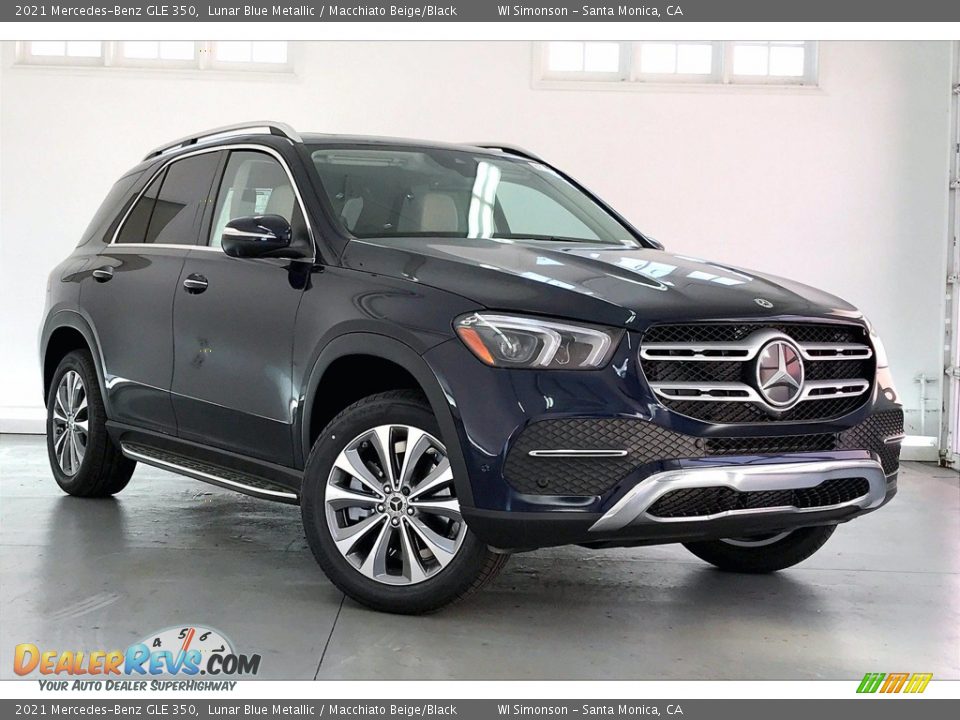 2021 Mercedes-Benz GLE 350 Lunar Blue Metallic / Macchiato Beige/Black Photo #12