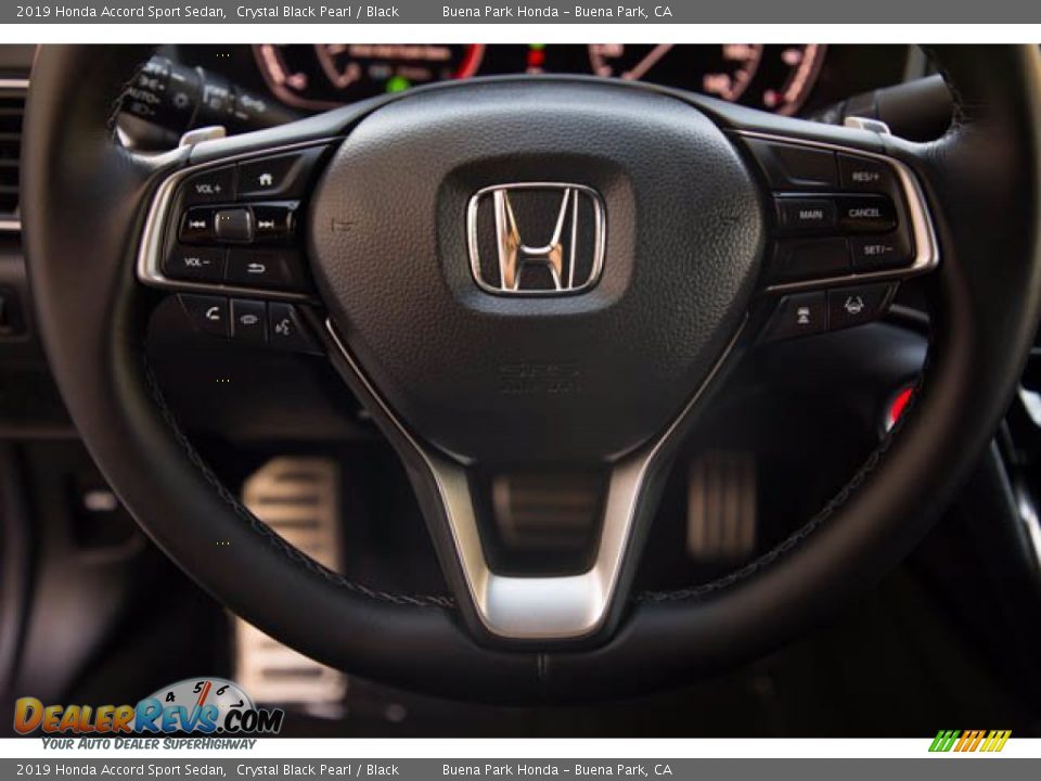 2019 Honda Accord Sport Sedan Crystal Black Pearl / Black Photo #13