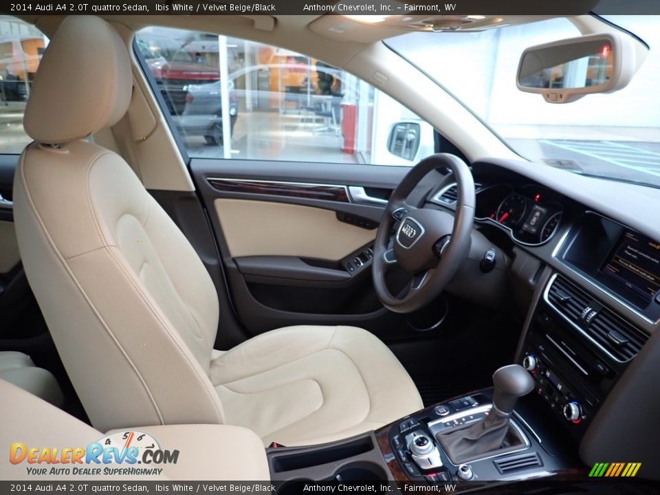 2014 Audi A4 2.0T quattro Sedan Ibis White / Velvet Beige/Black Photo #10