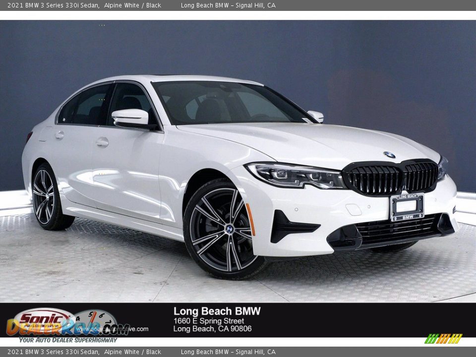 2021 BMW 3 Series 330i Sedan Alpine White / Black Photo #1