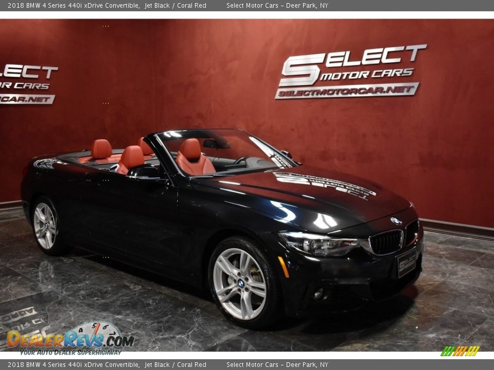 2018 BMW 4 Series 440i xDrive Convertible Jet Black / Coral Red Photo #7