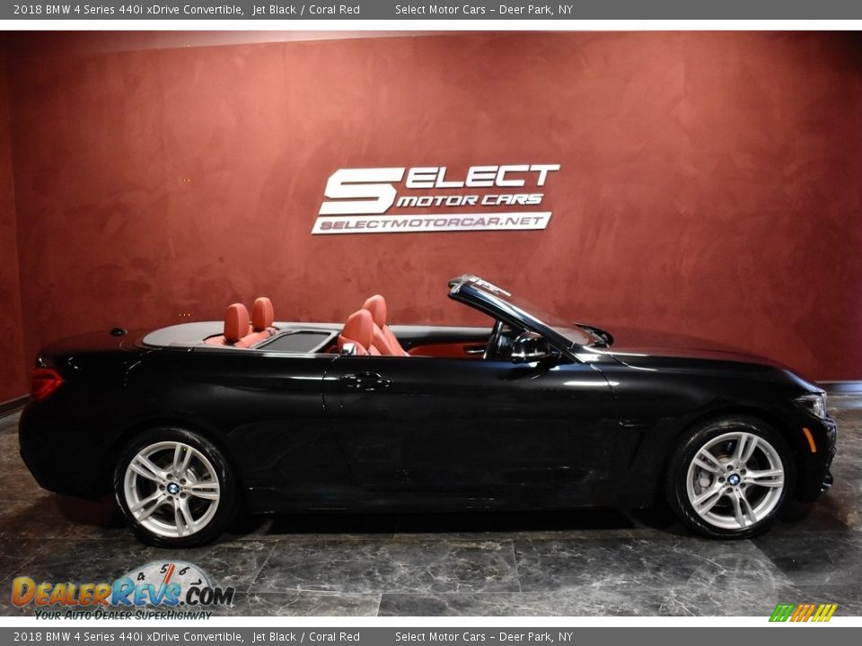 2018 BMW 4 Series 440i xDrive Convertible Jet Black / Coral Red Photo #8