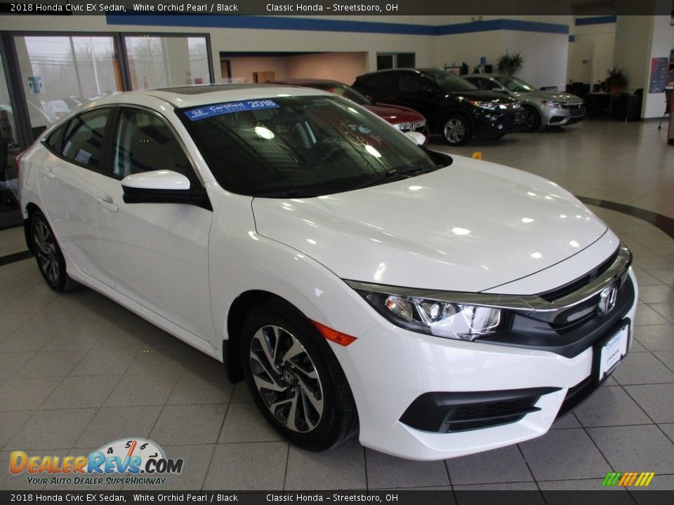 2018 Honda Civic EX Sedan White Orchid Pearl / Black Photo #3