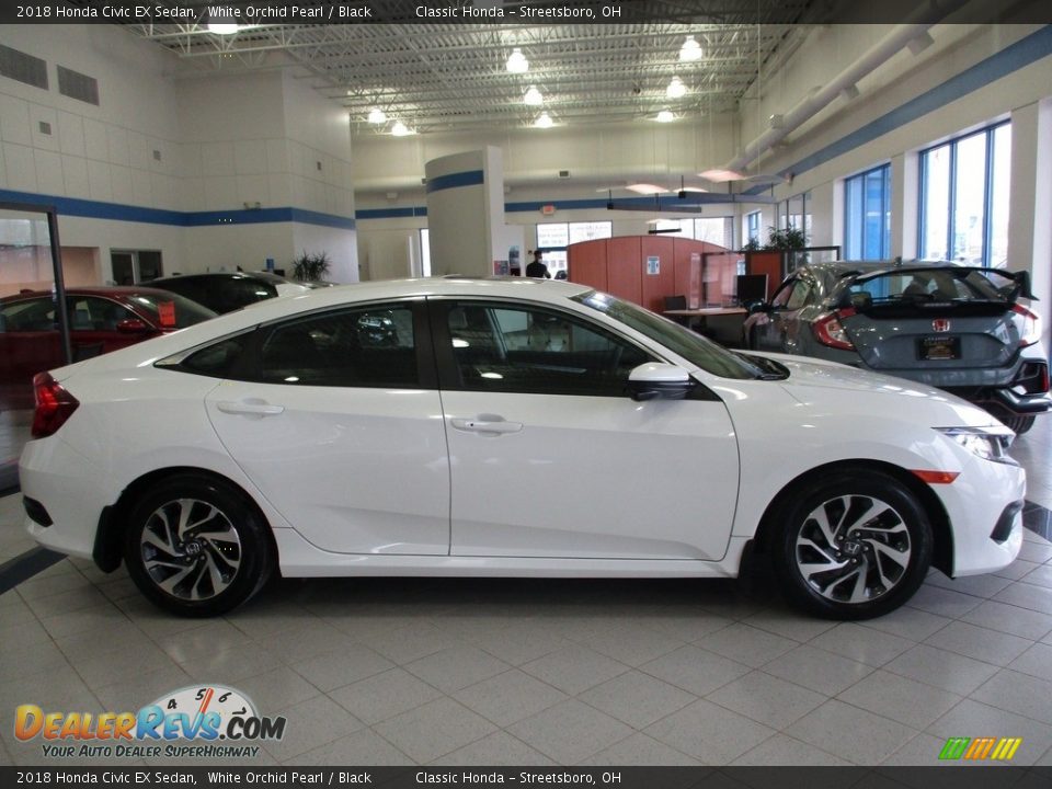 2018 Honda Civic EX Sedan White Orchid Pearl / Black Photo #4