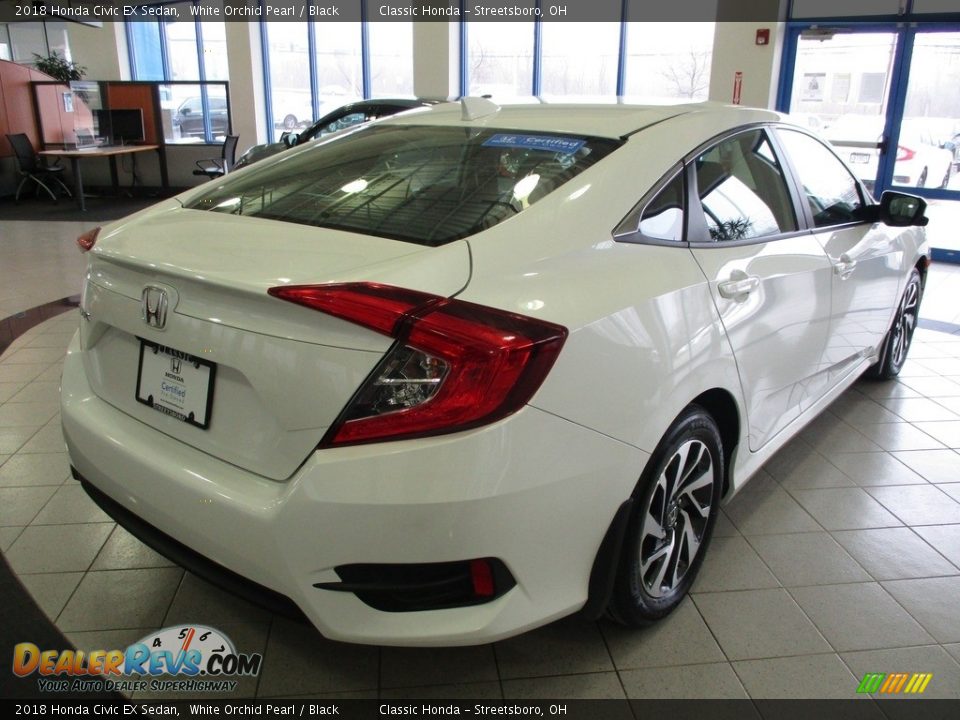 2018 Honda Civic EX Sedan White Orchid Pearl / Black Photo #7